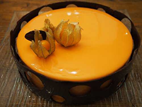 Entremet mangue, passion & vanille