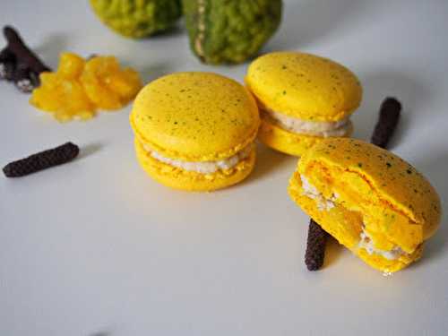 Macarons Ananas, Poivre de Java & Combava