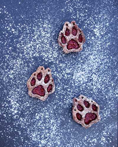 Pattes de Loup - Feuilletés caramélisés framboises et genièvre