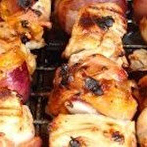 Brochettes de poulet à l'abricot