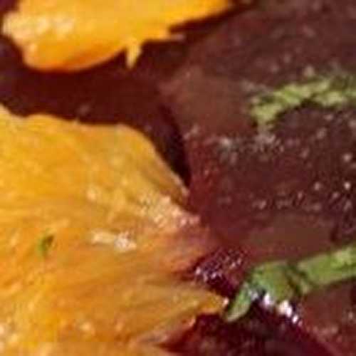 Carpaccio de betteraves et oranges