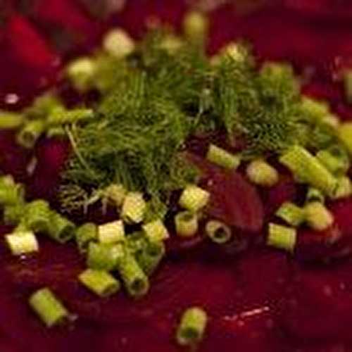 Carpaccio de betteraves rouges