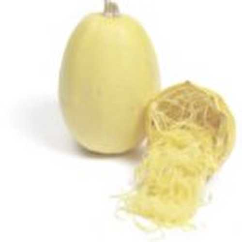 Courge spaghetti aux lardons et à la crème
