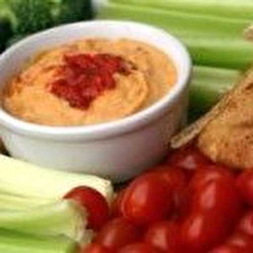 Dips de crudités et pita à l'houmous