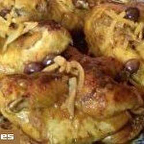 Poulet M'chermel (olives et citron confit)