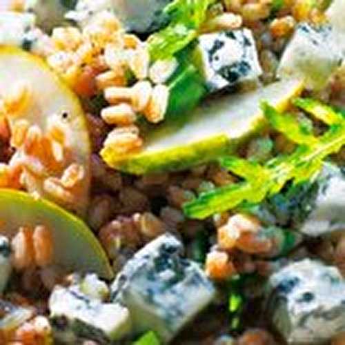 Salade de farro aux poires et gorgonzola