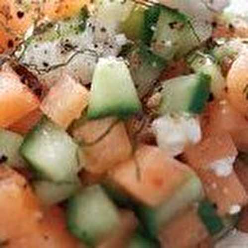 Salade melon, concombre et feta