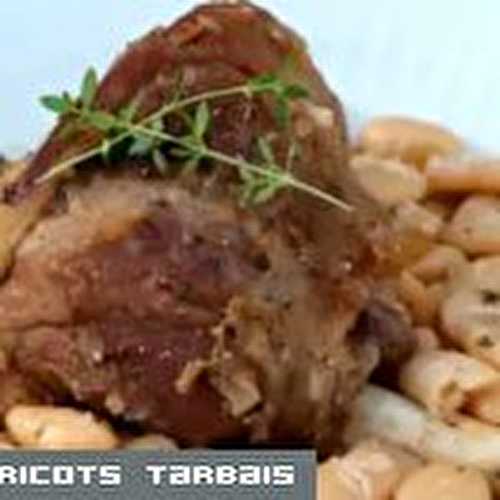 Souris d'agneau et haricots tarbais, au thym et au miel