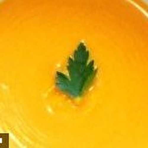 Velouté de potiron aux lentilles corail