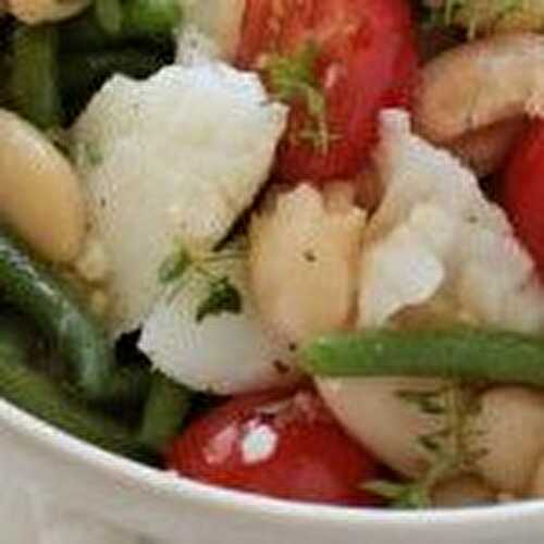 Salade de haricots tarbais à la morue