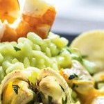 Risotto aux coques et aux crevettes