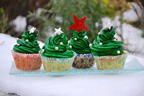 Cupcakes sapin de noël