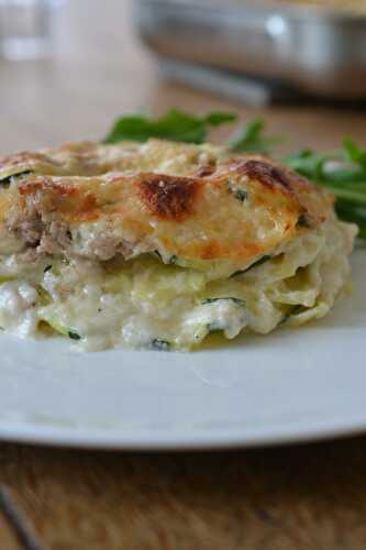 Lasagnes aux courgettes et au thon