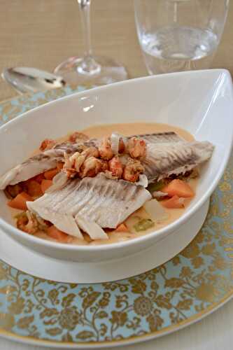 Nage de lavaret du Bourget, façon nantua avec sa sauce aux écrevisses