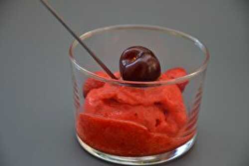 Sorbet fraise qui reste bien moelleux