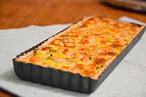 Tarte saumon courgettes