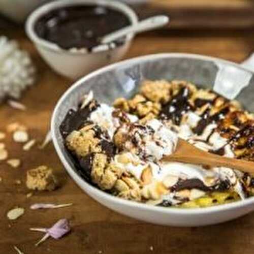 BANANES RÔTIES COOKIES AUX FLOCONS D’AVOINE ET CHOCOLAT