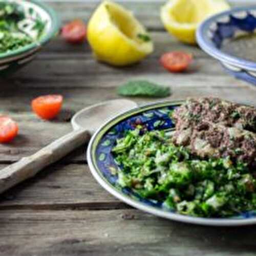 BROCHETTES DE KEFTA ET TABOULÉ LIBANAIS