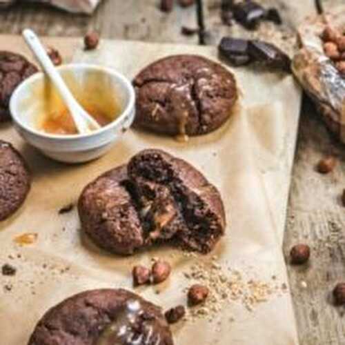 COOKIES AU CHOCOLAT NOISETTES ET CARAMEL