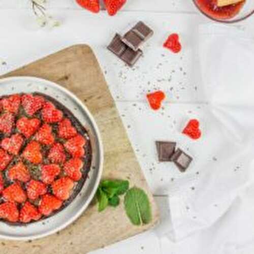 FONDANT AU CHOCOLAT ET FRAISES DES AMOUREUX