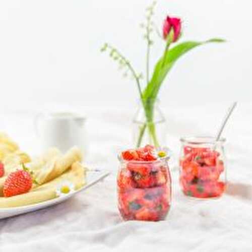 SALADE DE FRAISES MENTHE ET CITRON