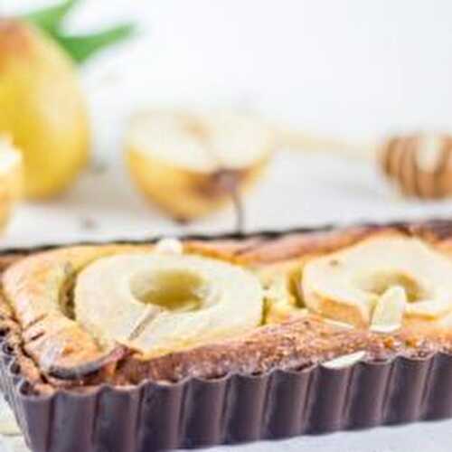 TARTE AUX POIRES CHOCOLAT ET CRÈME D’AMANDE FAÇON FRANGIPANE