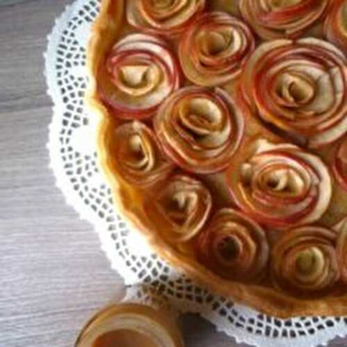 TARTE AUX POMMES BOUQUET DE ROSES