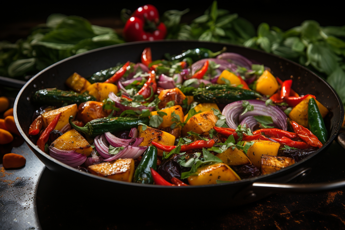 Poêlée de légumes d’été au basilic