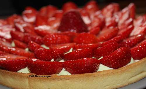 Tarte aux fraises et basilic