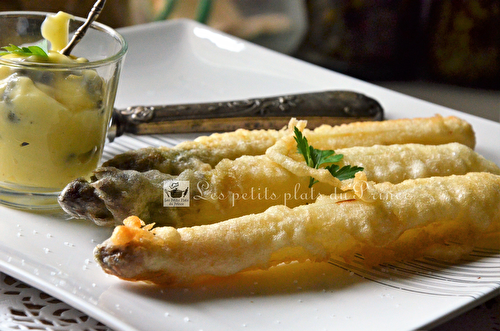 Asperges blanches en beignet