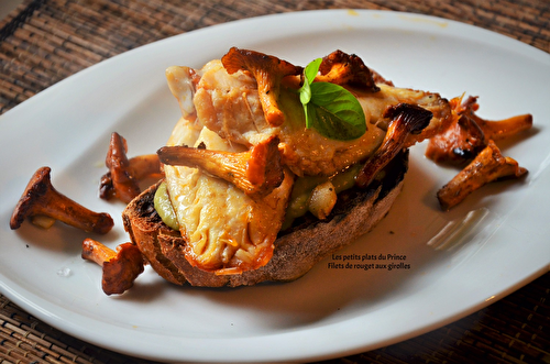 Bruschetta de filets de rouget aux girolles