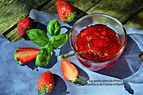 Confiture de fraises au basilic