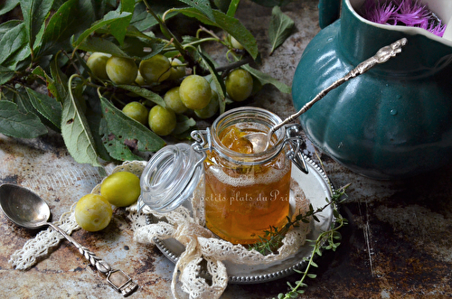 Confiture de mirabelles au thym - retour du jardin