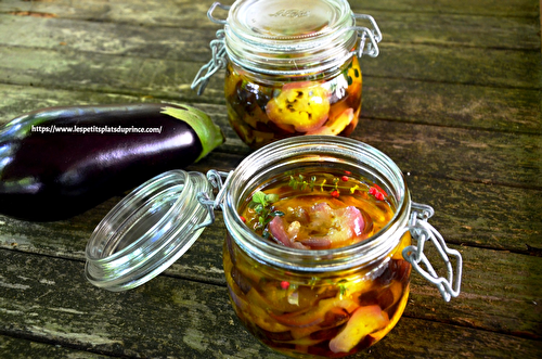 Conserve d'aubergine en antipasti