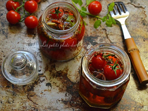 Conserve de tomates cerises au vinaigre épicé