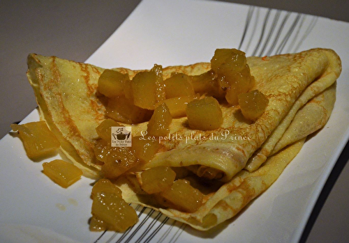 Crêpes exotiques à l'ananas confit au rhum ambré