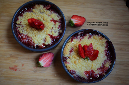 Crumble fraise rhubarbe