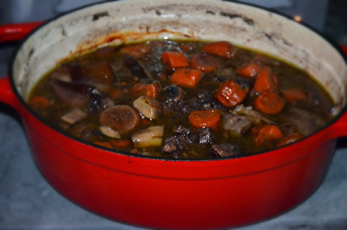 Daube de bœuf aux cèpes mijotée à l'ancienne