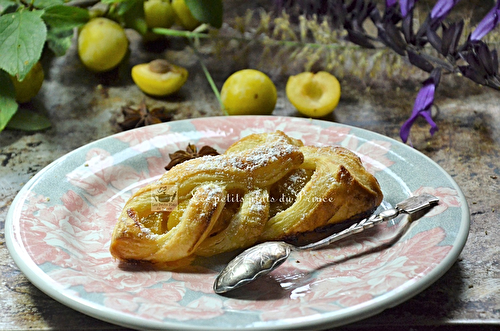 Feuilleté tressé à la compotée de mirabelles