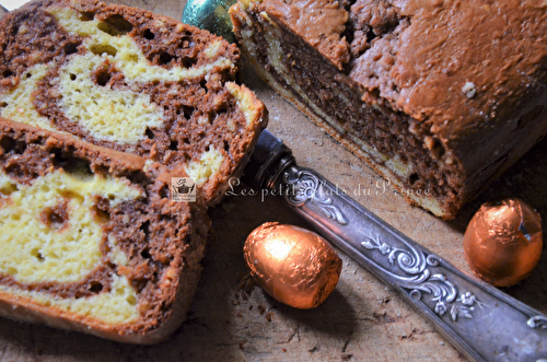 Gâteau marbré aux chocolats de Pâques