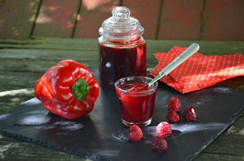 Gelée de framboise et poivron rouge