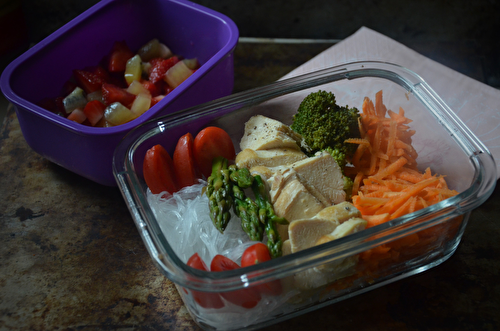 Je mange au bureau : bento au poulet