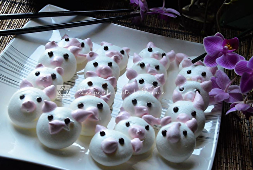 Meringues cochons pour Nouvel An chinois