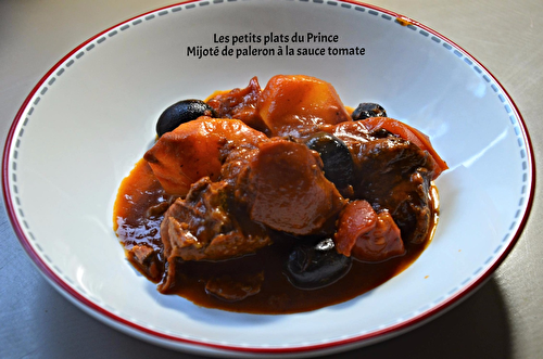 Mijoté de paleron de bœuf à la sauce tomate