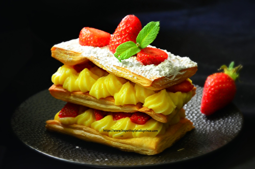 Millefeuilles aux fraises gariguettes