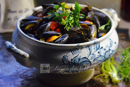 Moules au poivron et fenouil à la plancha