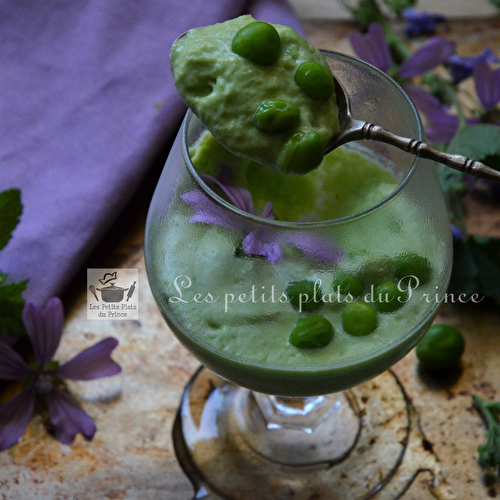 Mousse de petits pois à la menthe