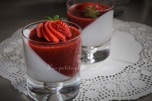 Panna cotta fraise coco