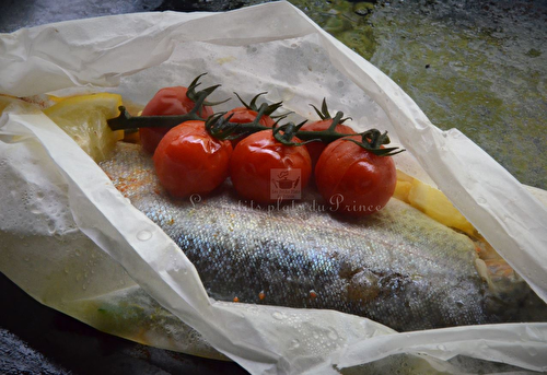 Papillote de truite à la plancha