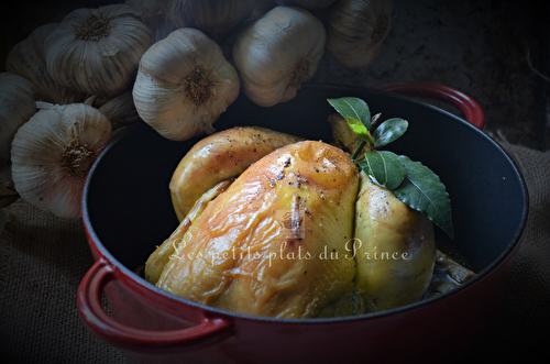 Poulet fermier rôti en cocotte